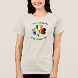Camiseta O Shamrock alemão Irish American Flagiliza Persona