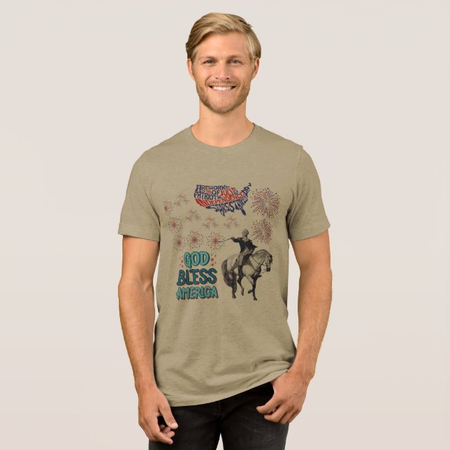 Camiseta O Show Liberty Lights azeitona (Frente Completa)