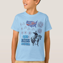 Camiseta O Show Luzes da Liberdade é azul claro