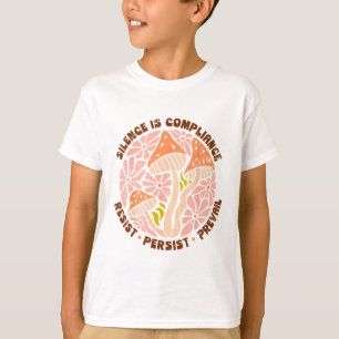 Camiseta O Silêncio é Conformidade, Resistir, 86 47, Floral