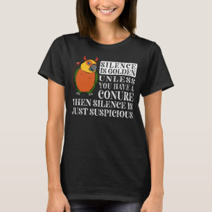 Camiseta O Silêncio É O Ouro Papagaio I Jenday Conure