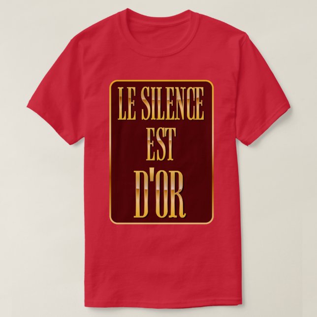 Camiseta O silêncio é ouro (Frente do Design)