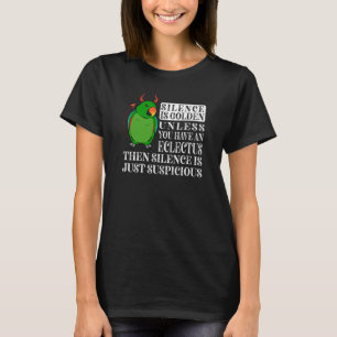 Camiseta O Silêncio É Ouro Papagaio I Machado Eclectus