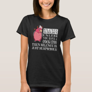 Camiseta O Silêncio É Ouro Papagaio I, Rosa de Galah Coc