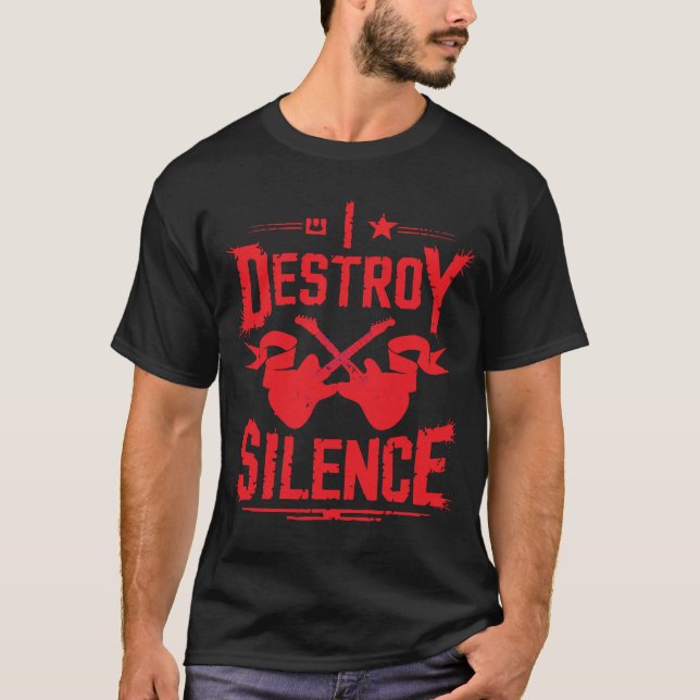 Camiseta O silêncio está quebrado - Grunge Audio Tee for Yo (Frente)