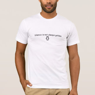 Camiseta O silêncio não é sempre T dourado