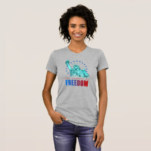 Camiseta O Símbolo da Liberdade   Ajustado fino feminino