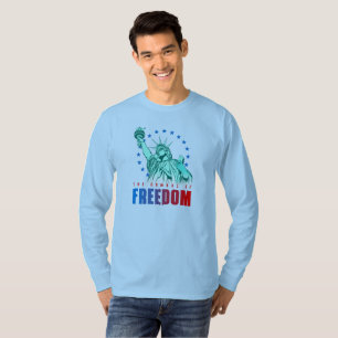 Camiseta O Símbolo da Liberdade   Capa longa masculina