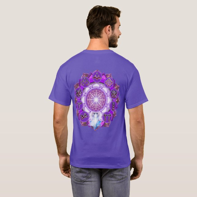 Camiseta O símbolo da liberdade na Coroa Chakra (Parte Traseira Completa)