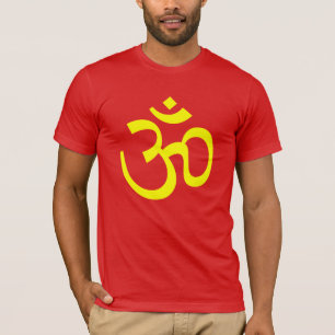 Camiseta O símbolo OM de Aum assina o amarelo brilhante do