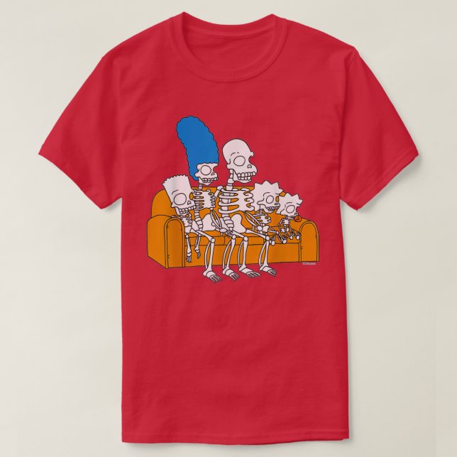 Camiseta O Simpsonzz Skeletons Treehouse De Horror Couch (Frente do Design)