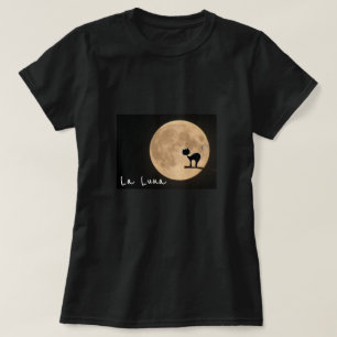 Camiseta O slogan de La Luna Gótico Gato Negro com Lua de c