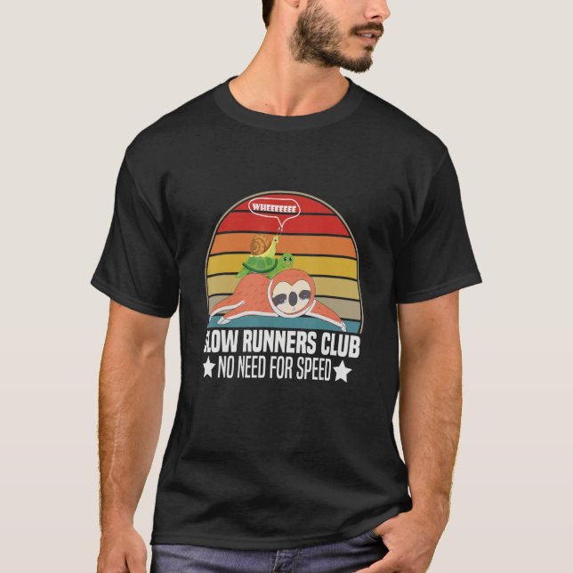 Camiseta O Slow Runners Club Não Precisa De Uma Tartaruga L (Frente)