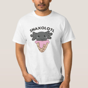 Camiseta O Snaxolotl Axolotl Alinha Sorvete De Animais Doce