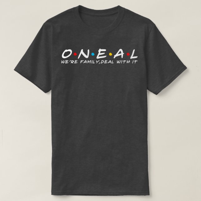 Camiseta O Sobrenome Oneal Sobrenome Da Família Oneal (Frente do Design)