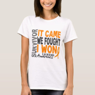 Camiseta O sobrevivente que da leucemia veio nós lutou-me