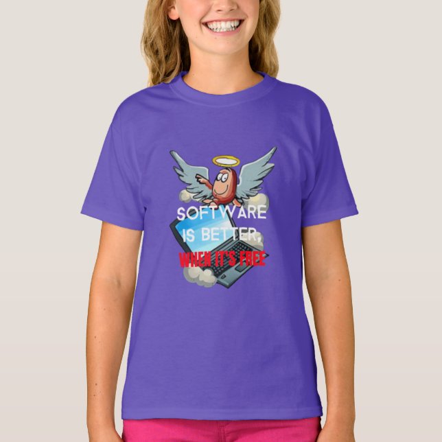 Camiseta O software é melhor quando é gratuito (Frente)