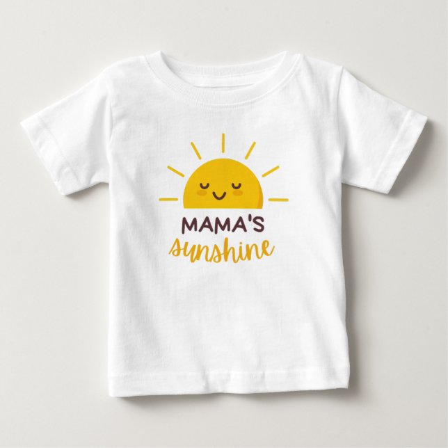 Camiseta O Sol Kawaii da Mamãe Querida (Frente)