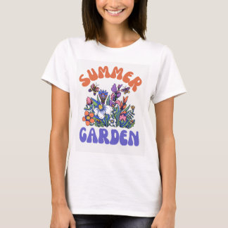 Camiseta O Sol no Meu Jardim - Natureza Floral Citação T-