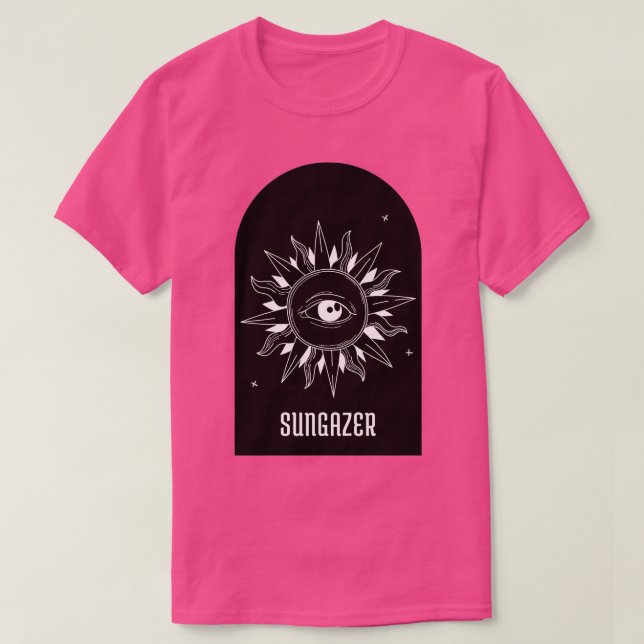 Camiseta O sol Sungazer com os olhos (Frente do Design)