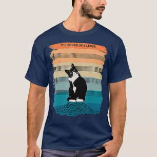 Camiseta O som da música silenciosa e dos gatos-safra