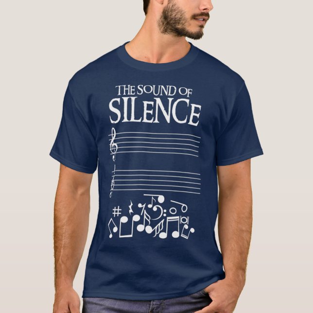 Camiseta O som de música humorística silenciosa para (Frente)