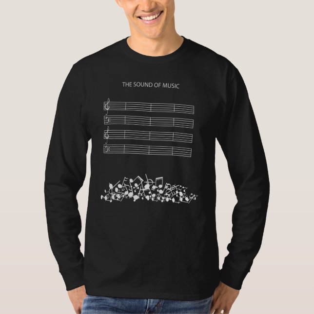 Camiseta O Som Do Compositor De Cantor De Nota Musical Sile (Frente)