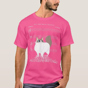 Camiseta O som do compositor musical clássico do gato silen