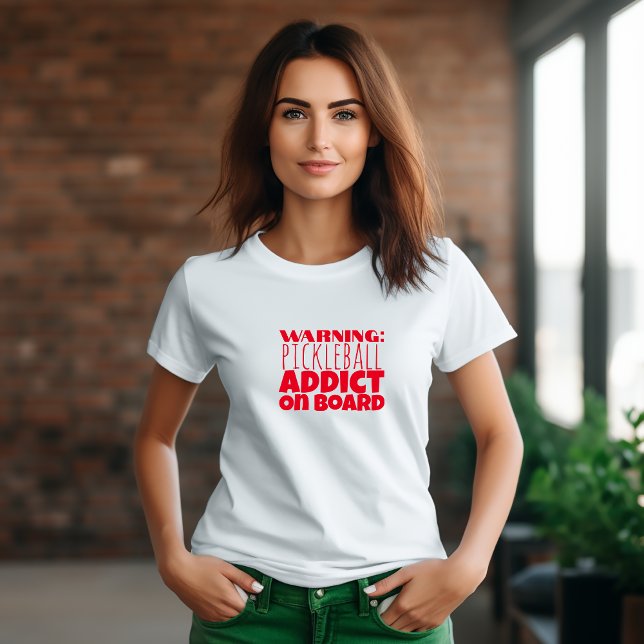 Camiseta O Sonho do Lover do Pickleball é um slogan vermelh (Criador carregado)