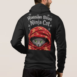 Camiseta O Sorrateiro e Empolado: Gato Ninja Azul Russo
