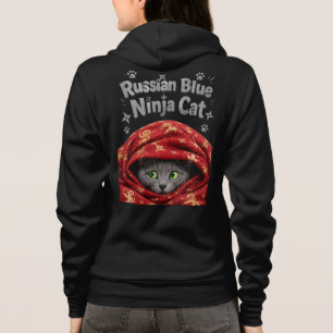 Camiseta O Sorrateiro & Empolado: Gato Ninja Azul Russo