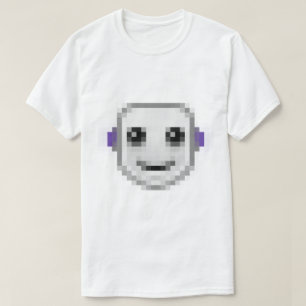 Camiseta O sorriso do robô da contração muscular Emote