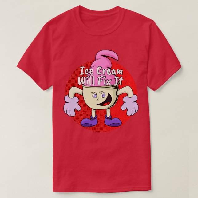 Camiseta O sorvete Corrigirá (Frente do Design)
