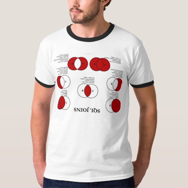 Camiseta O SQL junta-se à interrogação (Frente)