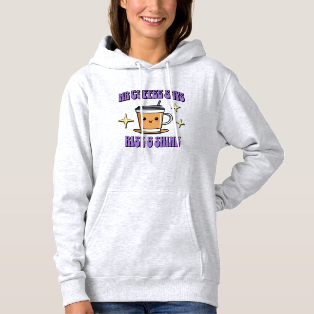 Camiseta O Sr. Coffee Diz Acordar & Brilhar (Frente)