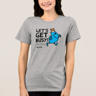Camiseta O Sr. Ocupado deixou-nos obter o texto preto
