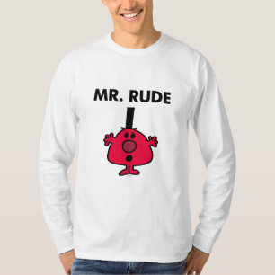 Camiseta O Sr. Rude Vermelho-Enfrentou a raiva