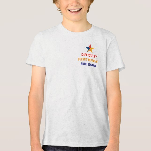Camiseta O sucesso com o ADHD*difícil não me define" (Frente)