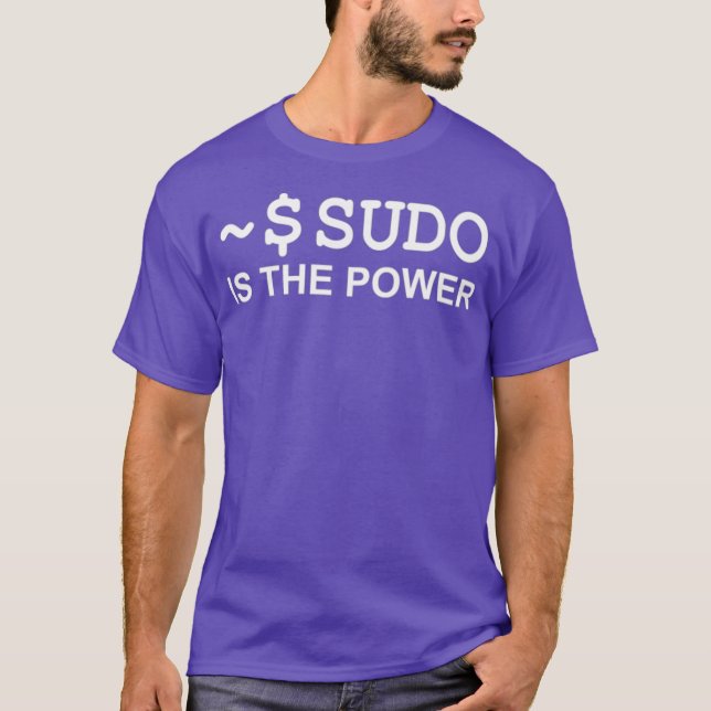 Camiseta O Sudo é o líder do linu (Frente)