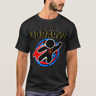 Camiseta O Super-Herói Bibliotecário Afastou Os BD Ao Marin