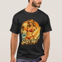 O Surf Está Alto Pin-Up de Biquíni | Gráfico de Lo