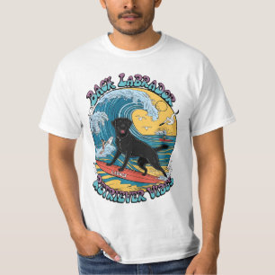 Camiseta O surfador Black Labrador Retriever