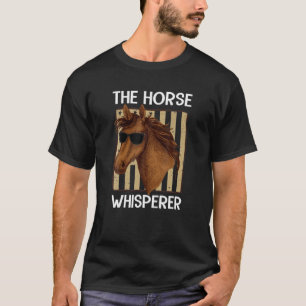 Camiseta O Sussurro do Cavalo EUA Bandeira Funny Horse Love