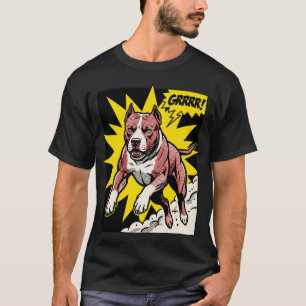 Camiseta O Synthwave Pittie: Retro Neon American Pit Bull