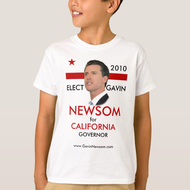 Camiseta O T 2010 do miúdo de Gavin Newsom (Frente)
