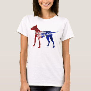 Camiseta O T básico das mulheres calvas americanas de
