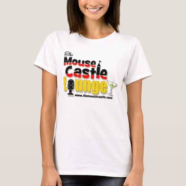 Camiseta O T básico das mulheres da sala de estar do (Frente)