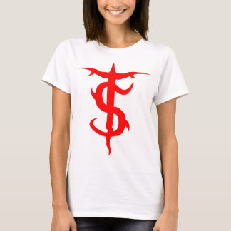 Camiseta O T branco orgânico das mulheres