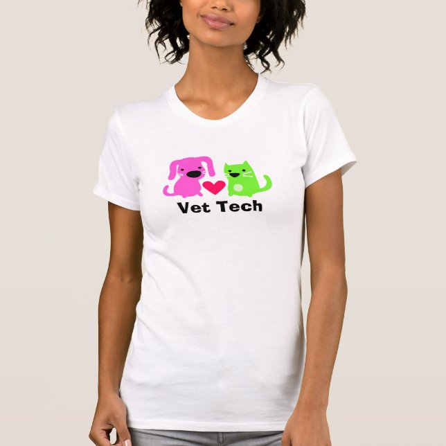 Camiseta O T da tecnologia do veterinário (Frente)