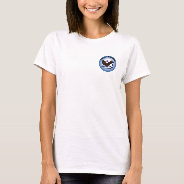 Camiseta O T das mulheres (Frente)